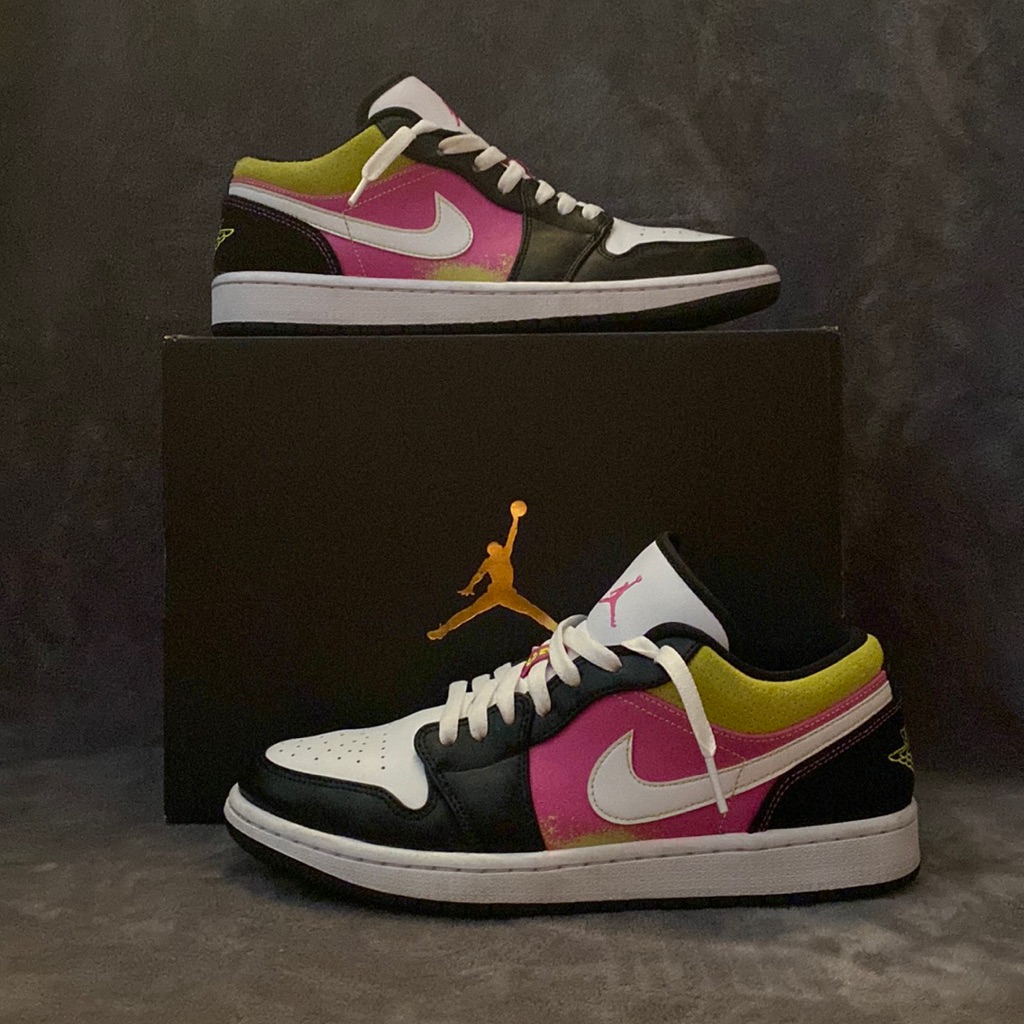 Pink And Yellow Jordan One Low